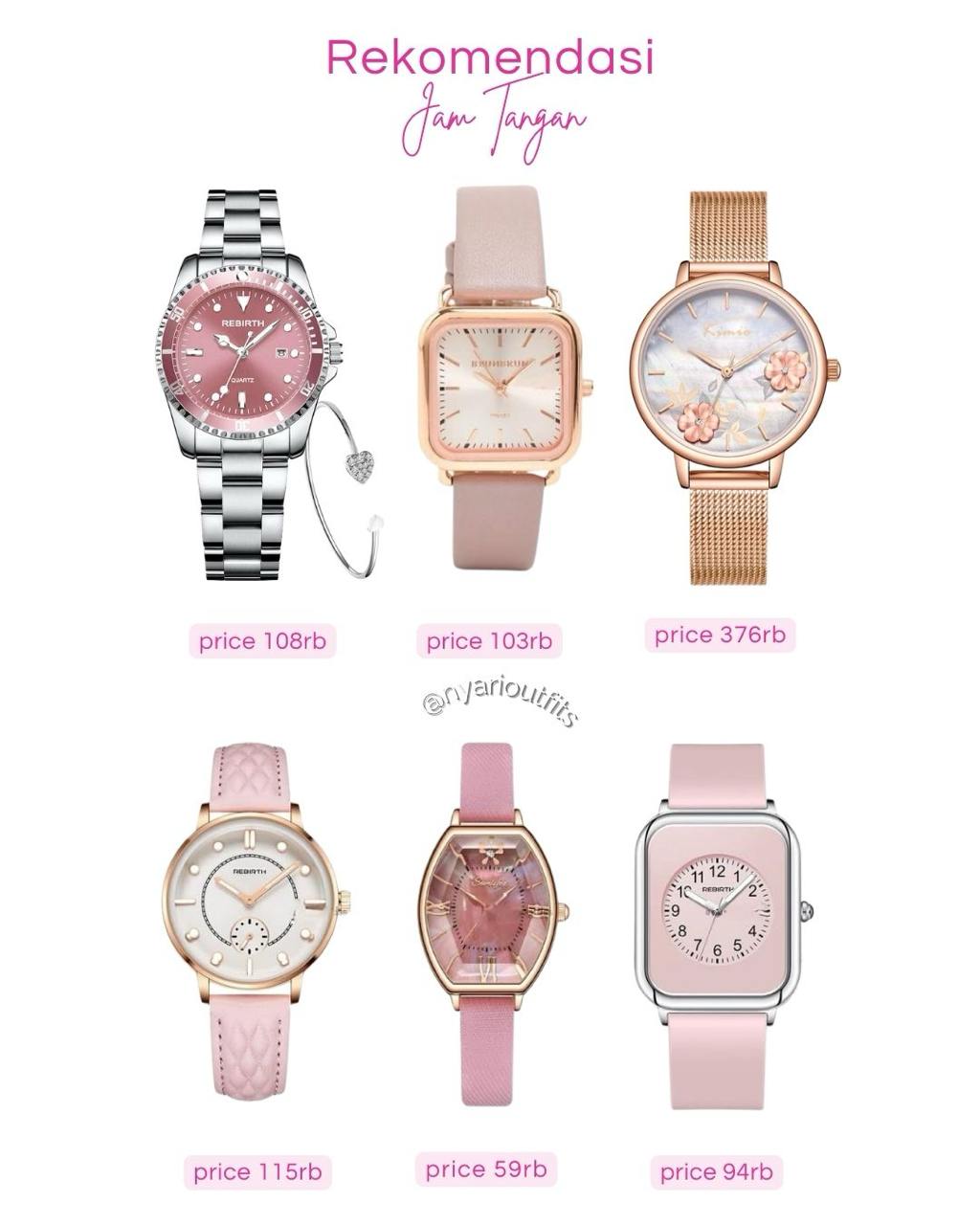 aksesoris - jam tangan pink