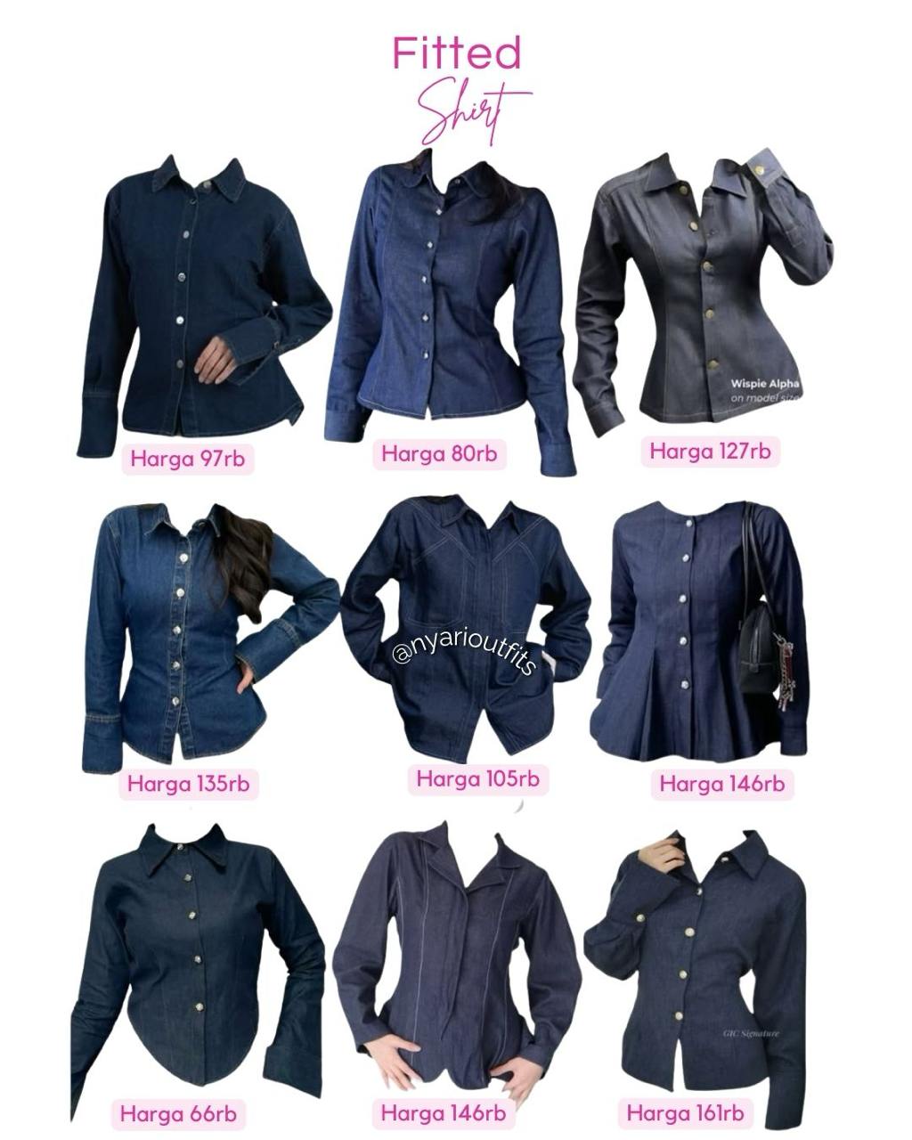 atasan - atasan fitted shirt