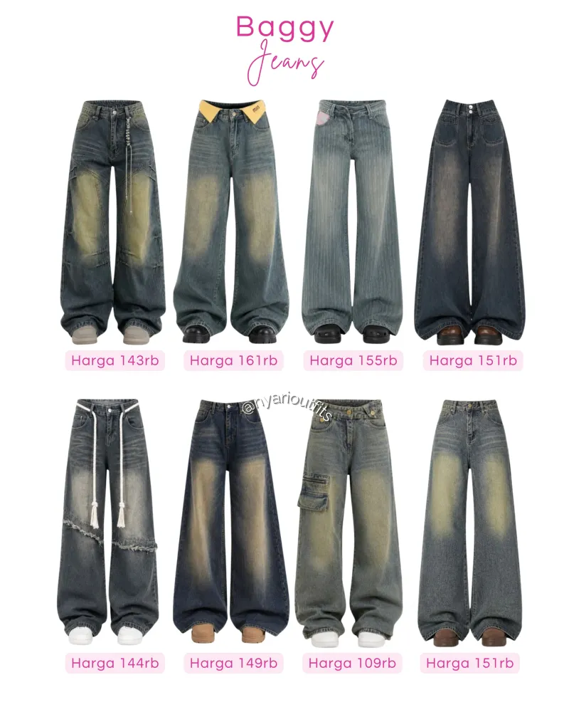 celana - celana baggy jeans