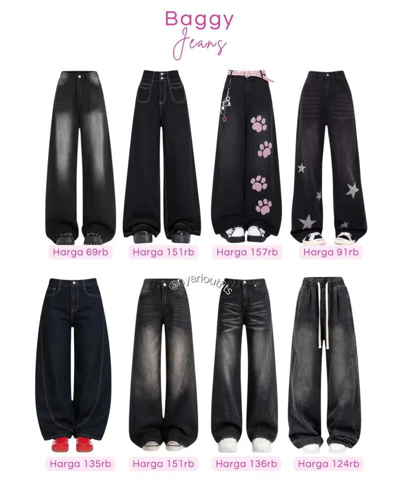 celana - celana baggy jeans