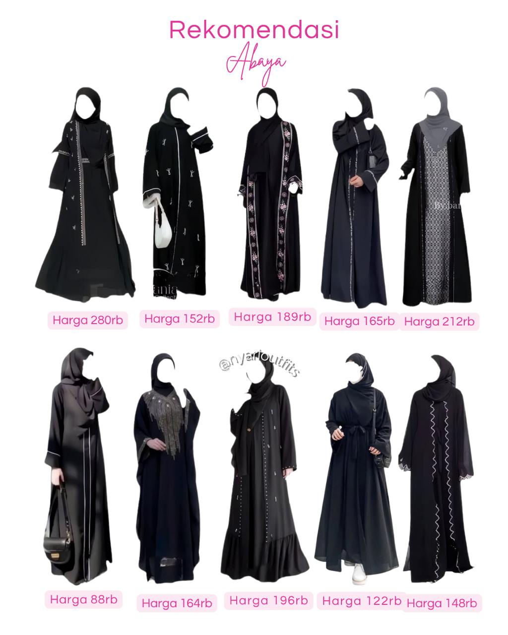 dress - abaya hitam