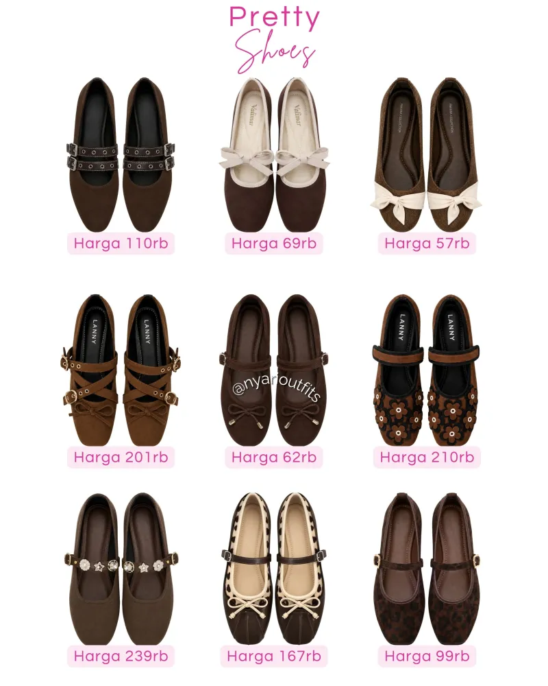 flatshoes - flatshoes coklat