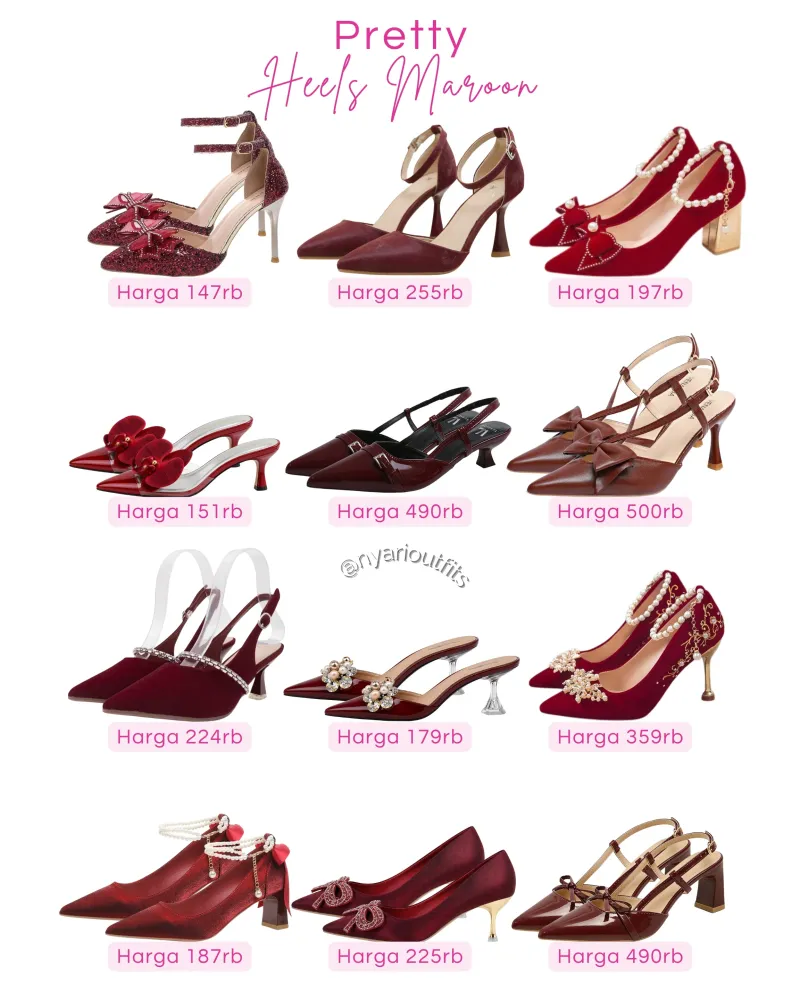 heels - heels maroon