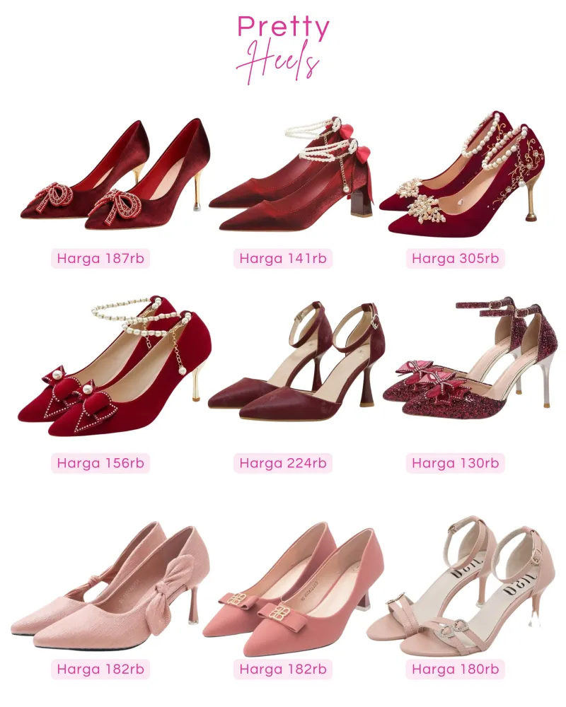 heels - heels merah pink