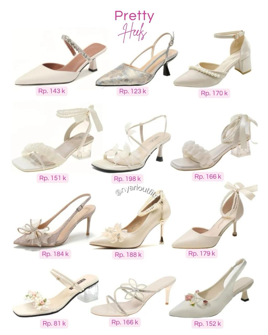 heels putih cream