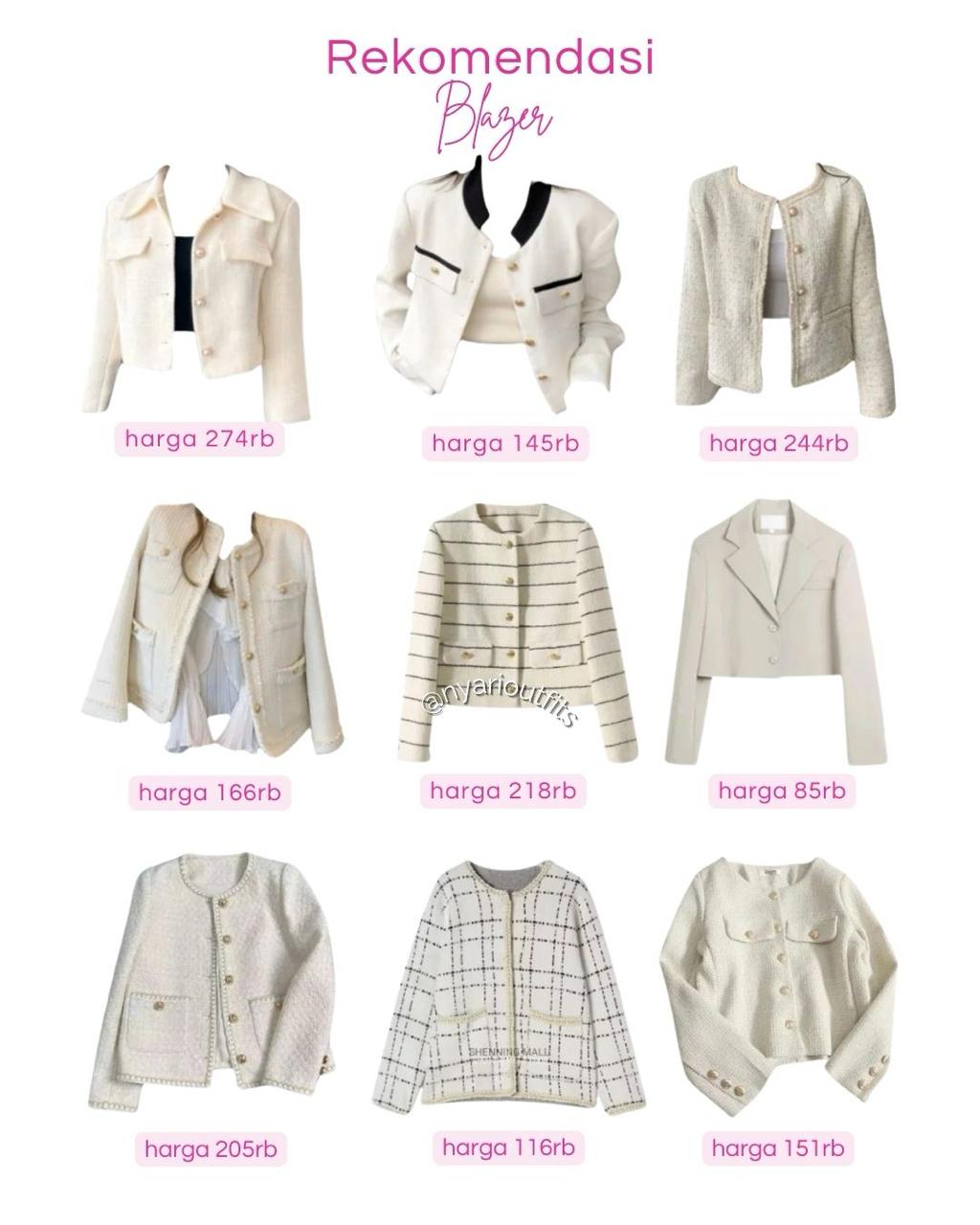 outer - blazer putih