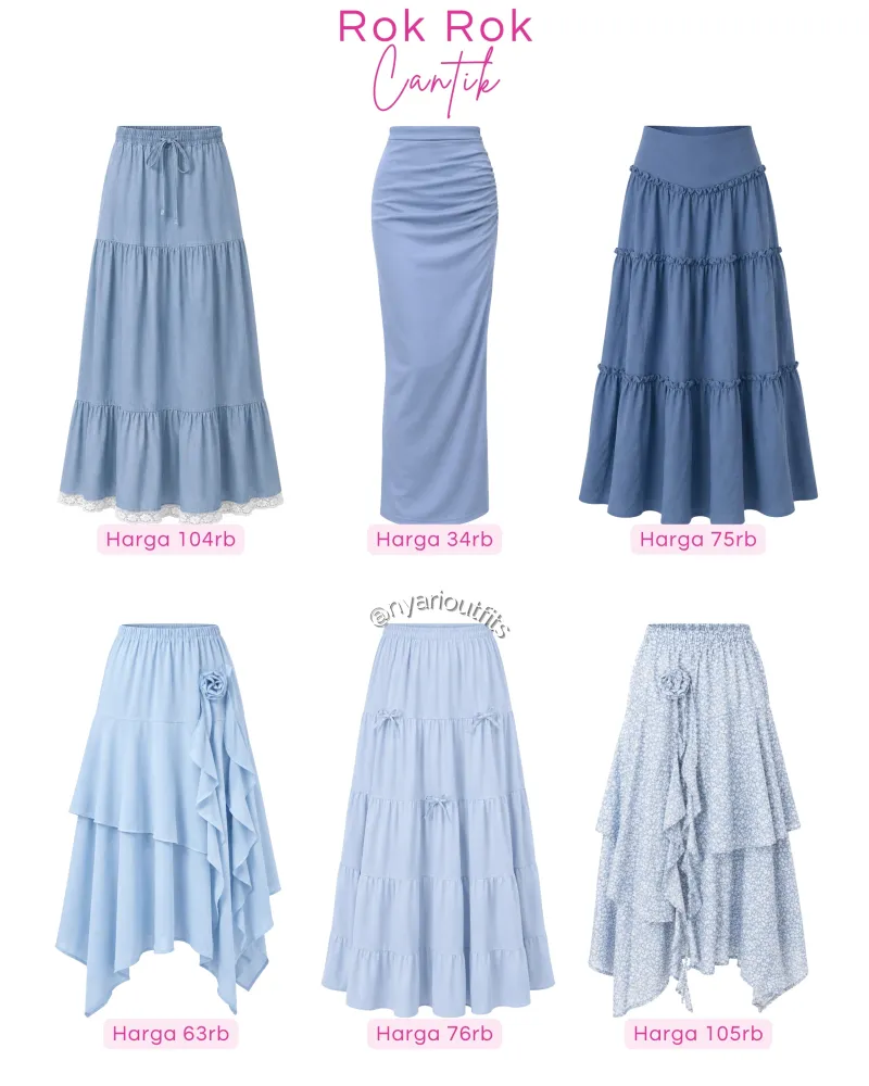 rok - rok cantik biru