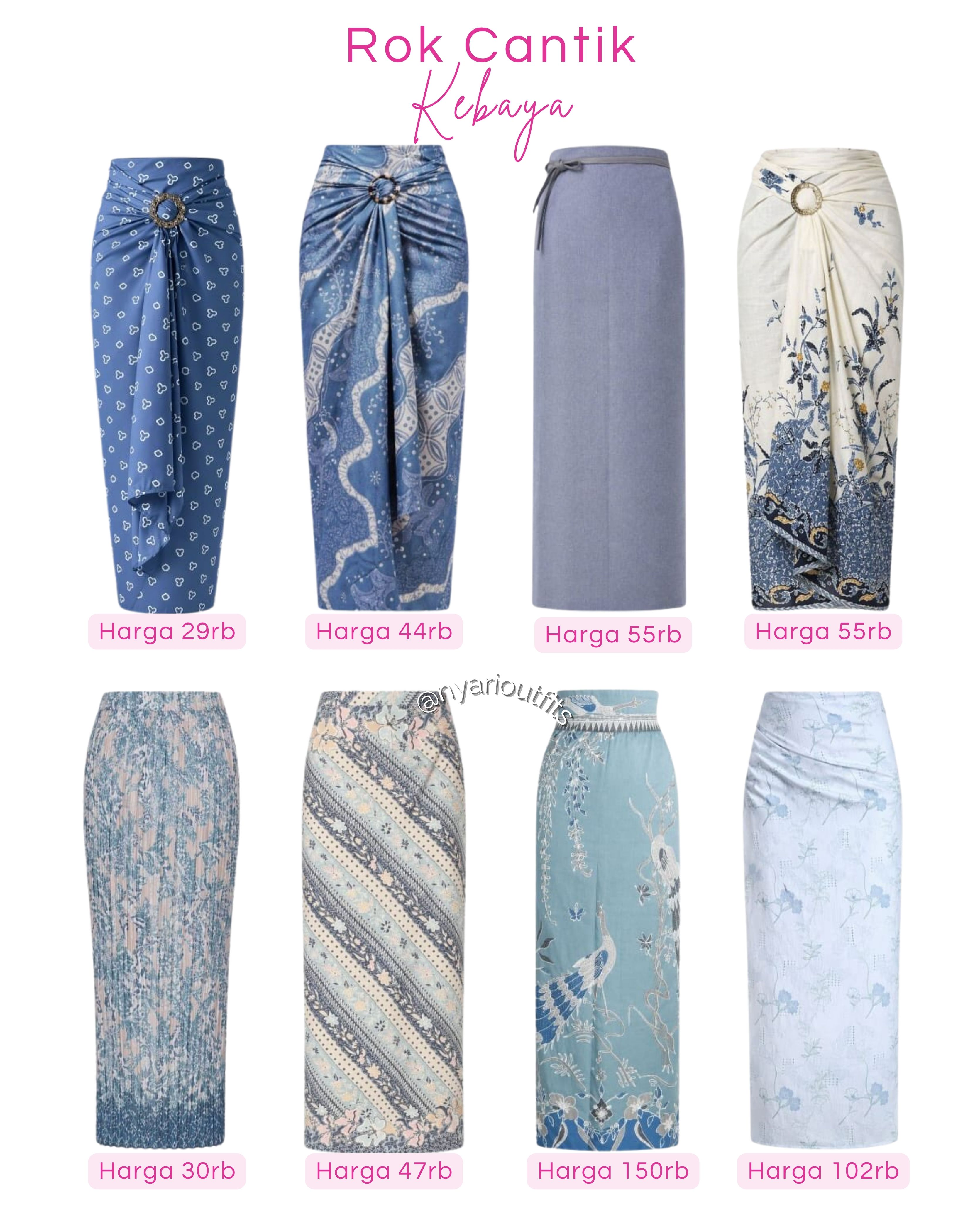 rok - rok kebaya biru