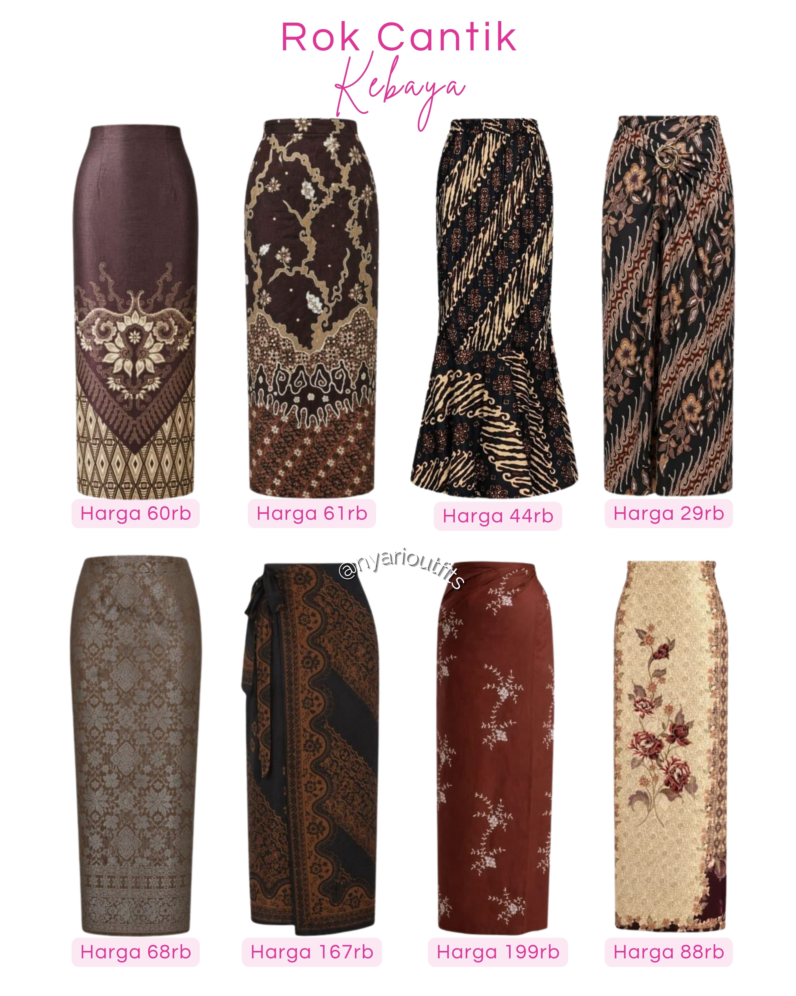rok - rok kebaya coklat