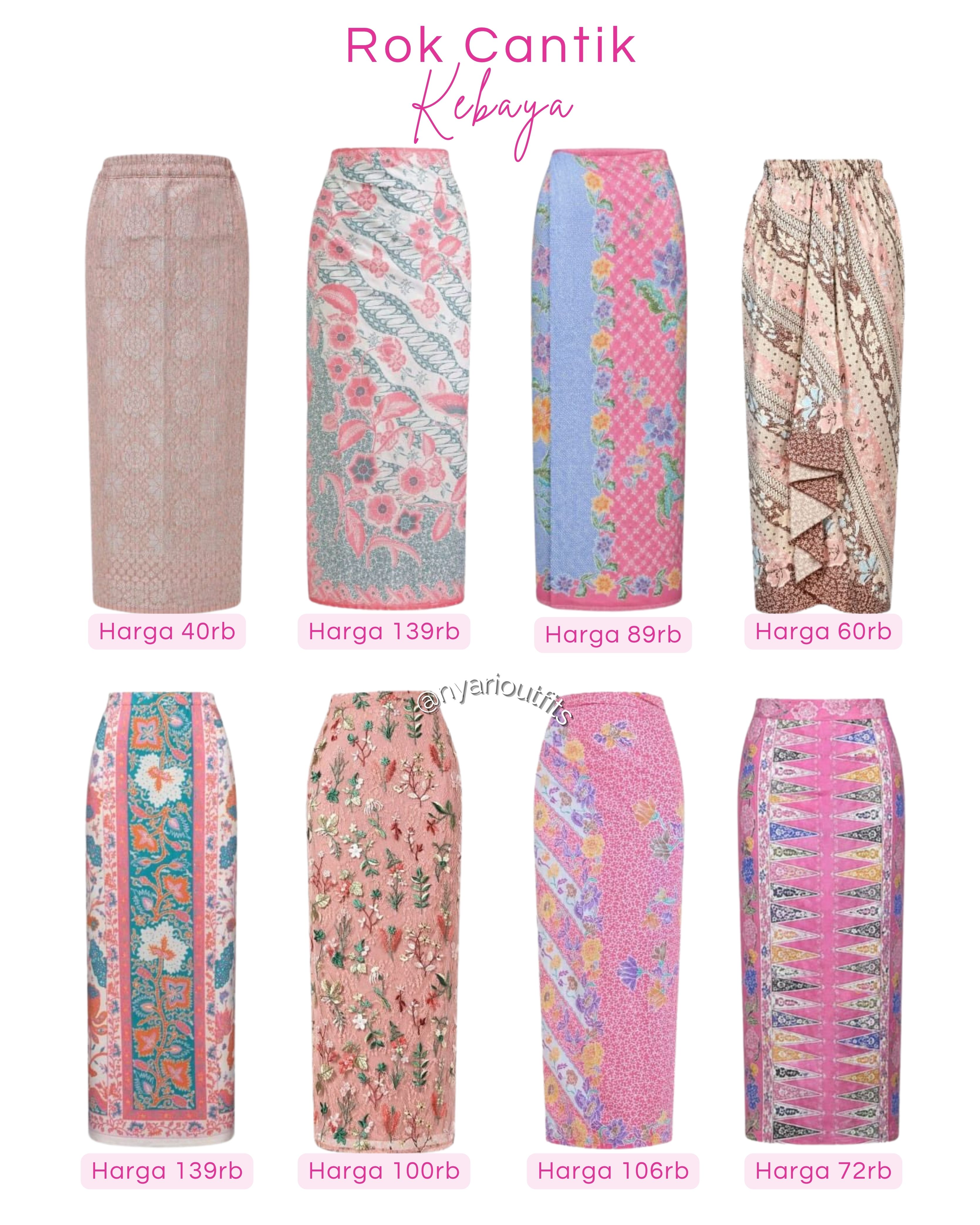 rok - rok kebaya pink