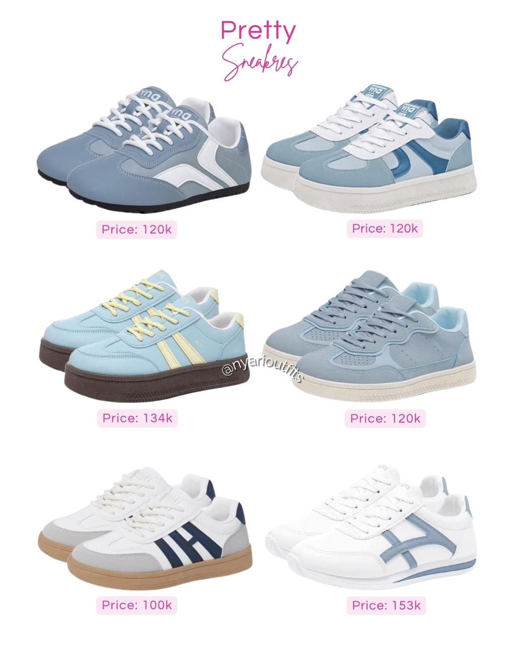 sepatu - sepatu sneakers biru