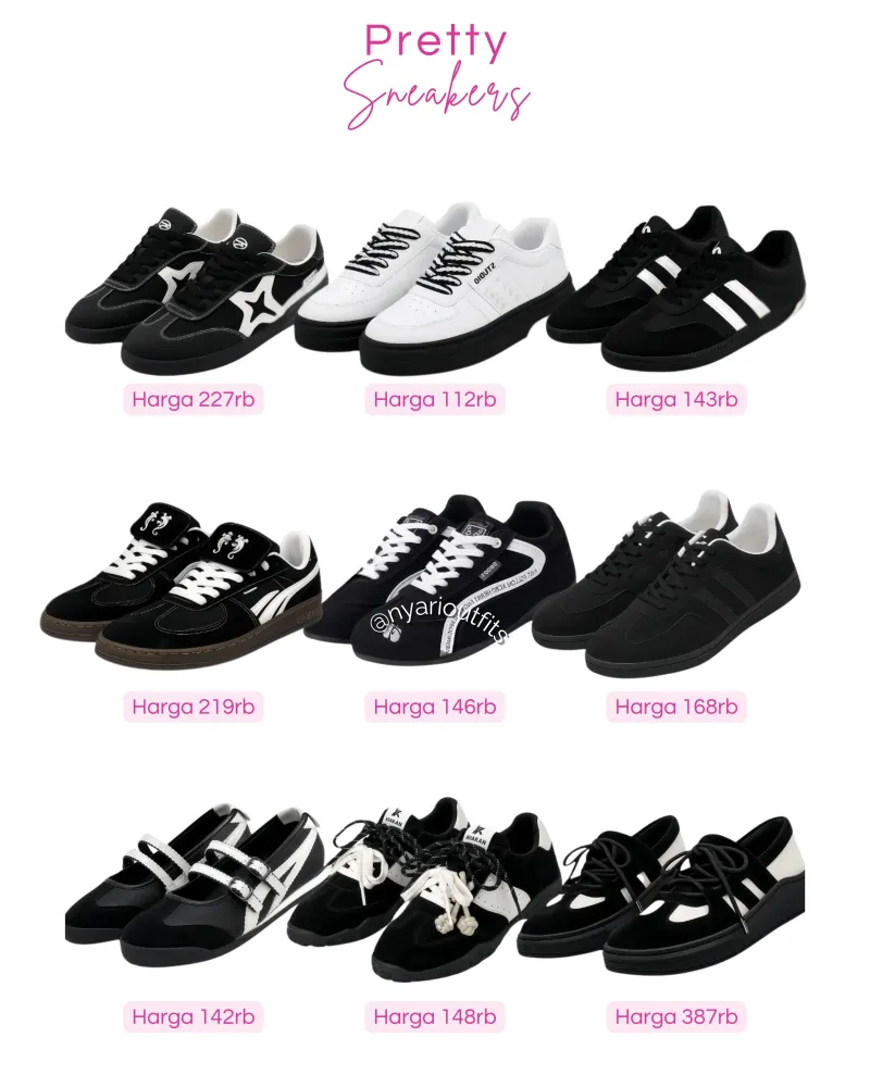 sepatu - sepatu sneakers hitam