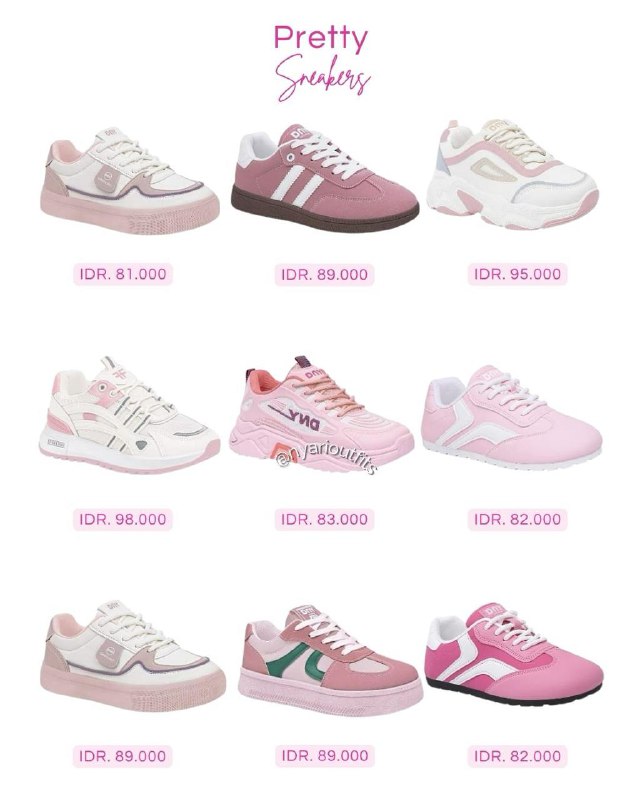 sepatu - sepatu sneakers pink