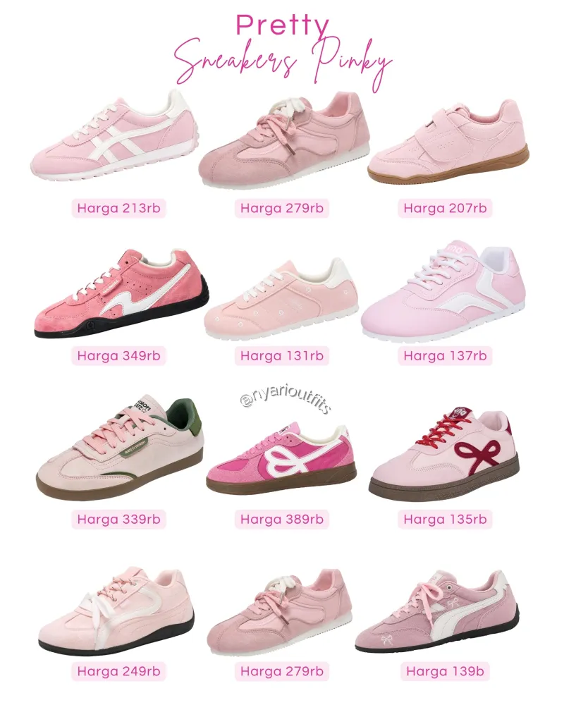 sepatu - sepatu sneakers pink