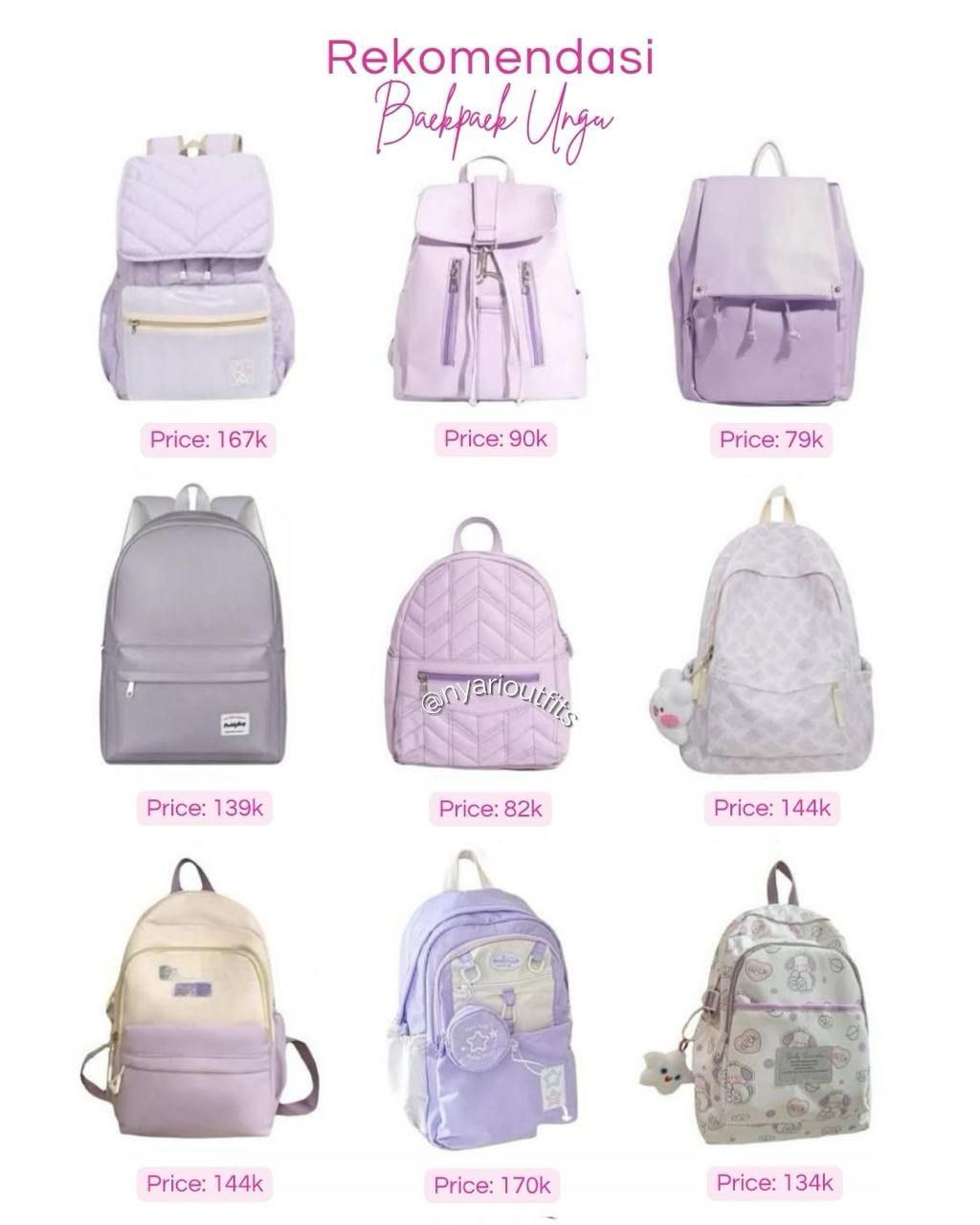 tas - tas ransel backpack ungu