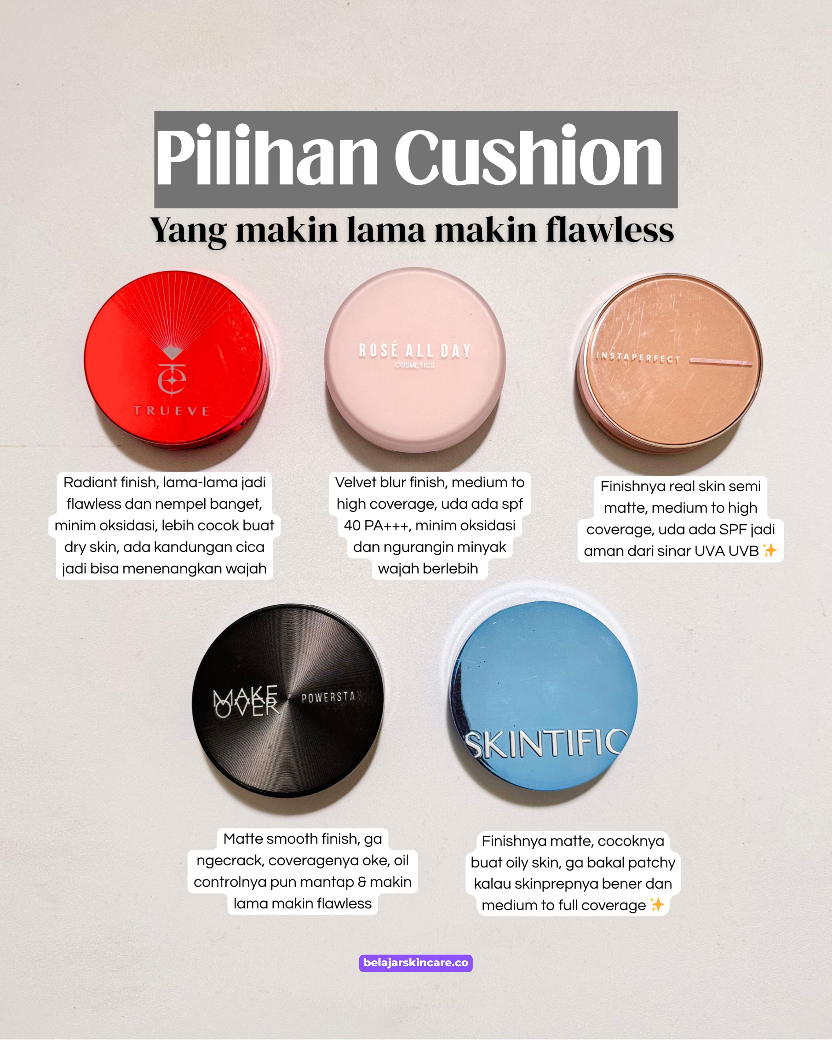 PILIHAN CUSHION YANG MAKIN LAMA MAKIN FLAWLESS 💙